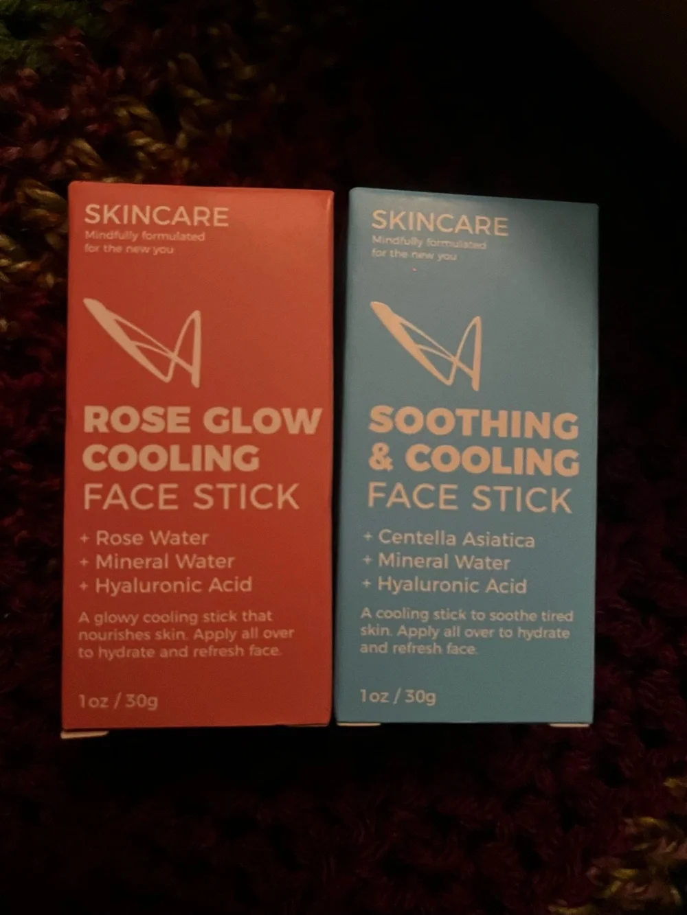 Rose Glow Cooling Face Stick - Pink & Blue Options